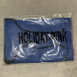 NIB Blue Neoprene Drawstring Bag